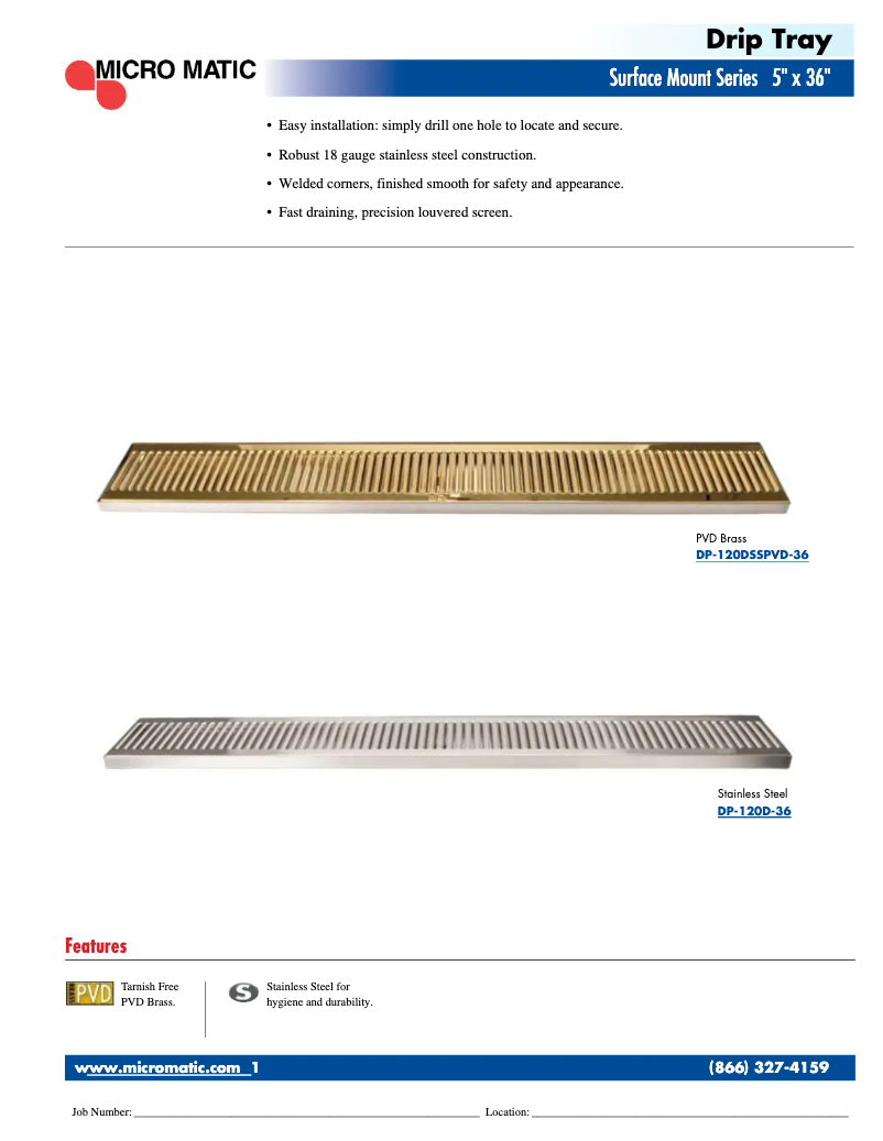 Page 1 de la notice Manuel utilisateur Micro Matic DP-120D-36
