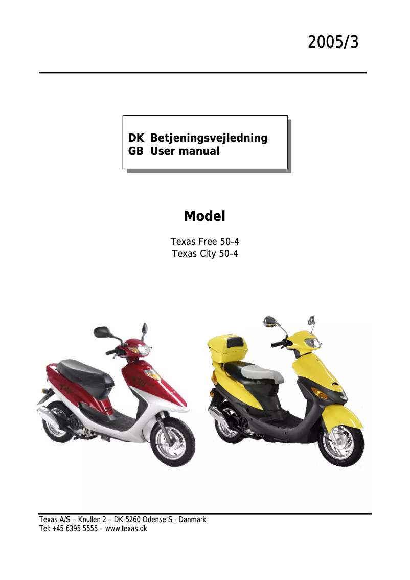 Page 1 de la notice Manuel utilisateur Texas City 50-4