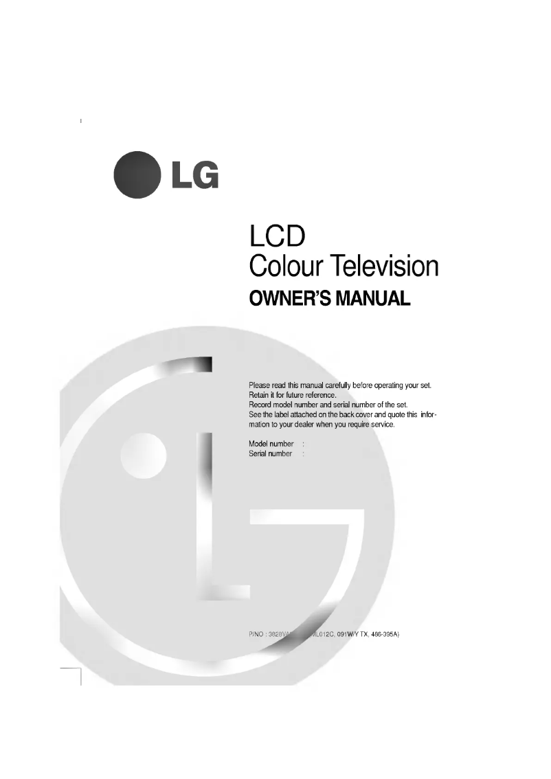 Page 1 de la notice Manuel utilisateur LG RT-15LA60