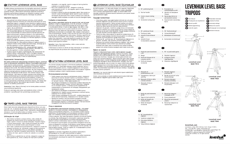 Image de la première page du manuel de l'appareil Level BASE TR40