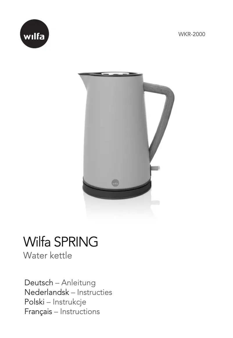 Image de la première page du manuel de l'appareil SPRING WKR-2000W