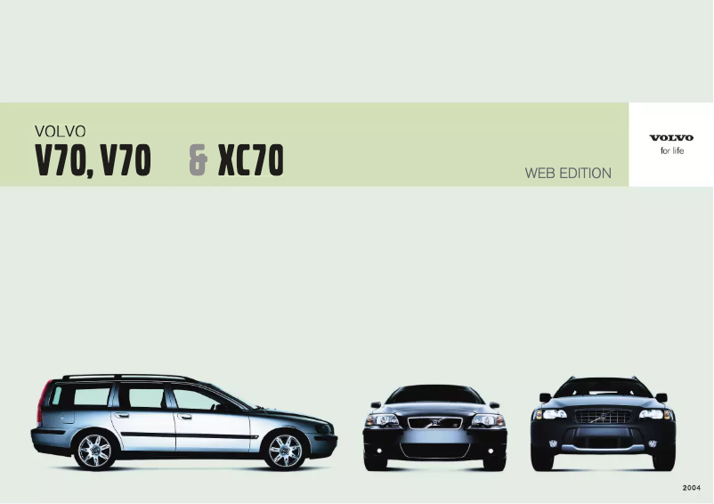 Image de la première page du manuel de l'appareil Xc70 (2003)