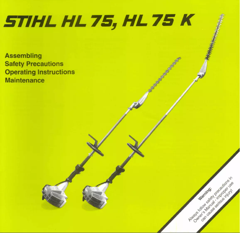 Página 1 del manual Manual de usuario Stihl HL 75