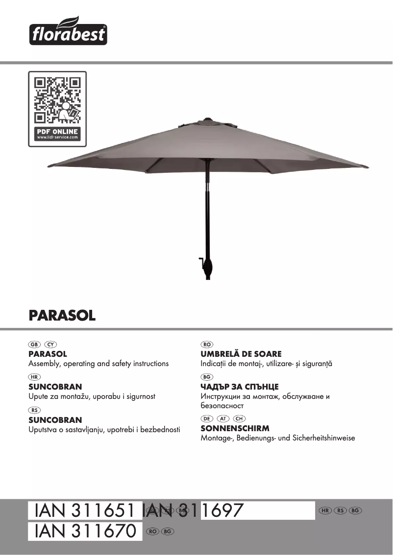 Page n°1 - Manuel utilisateur Florabest IAN 311651