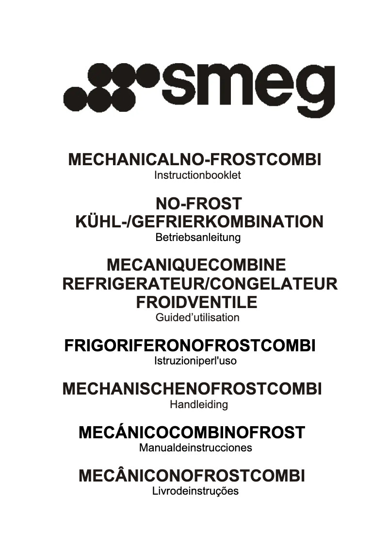 Page 1 de la notice Manuel utilisateur Smeg FC340XPNF