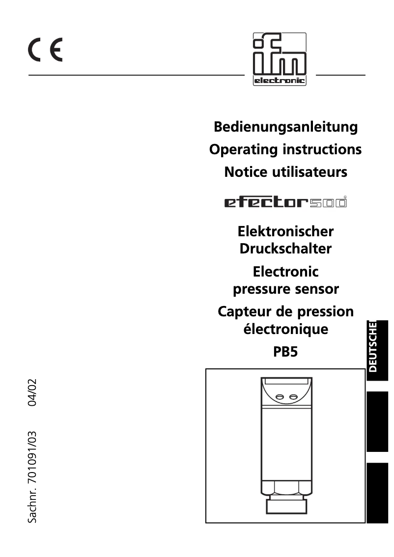 Image de la première page du manuel de l'appareil PB0222