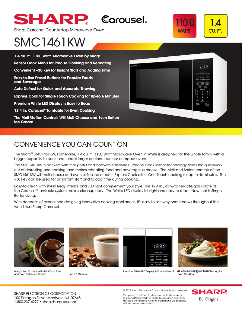 Page n°1 - Fiche technique Sharp SMC1461KW