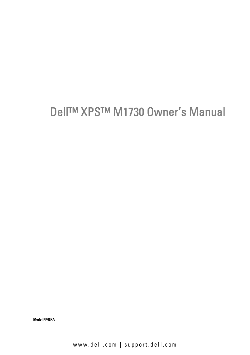 Page 1 de la notice Mode d'emploi Dell XPS M1730