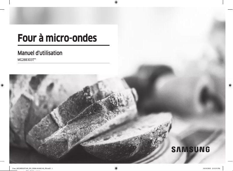 Image de la première page du manuel de l'appareil MG28B303TAK