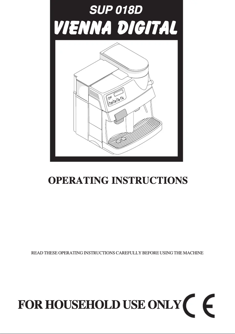 Page 1 of the manual User Manual Philips Saeco Vienna Digital SUP 018D