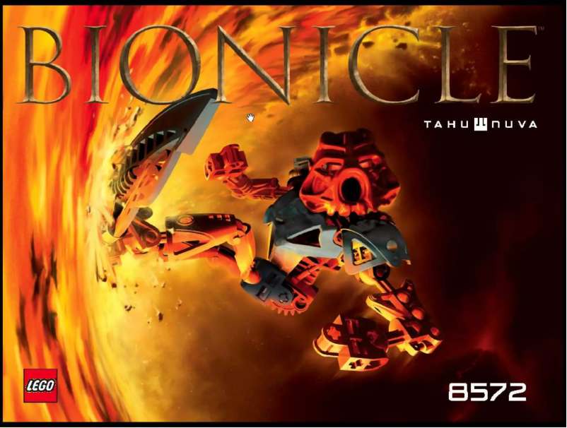 Image de la première page du manuel de l'appareil Bionicle 8572