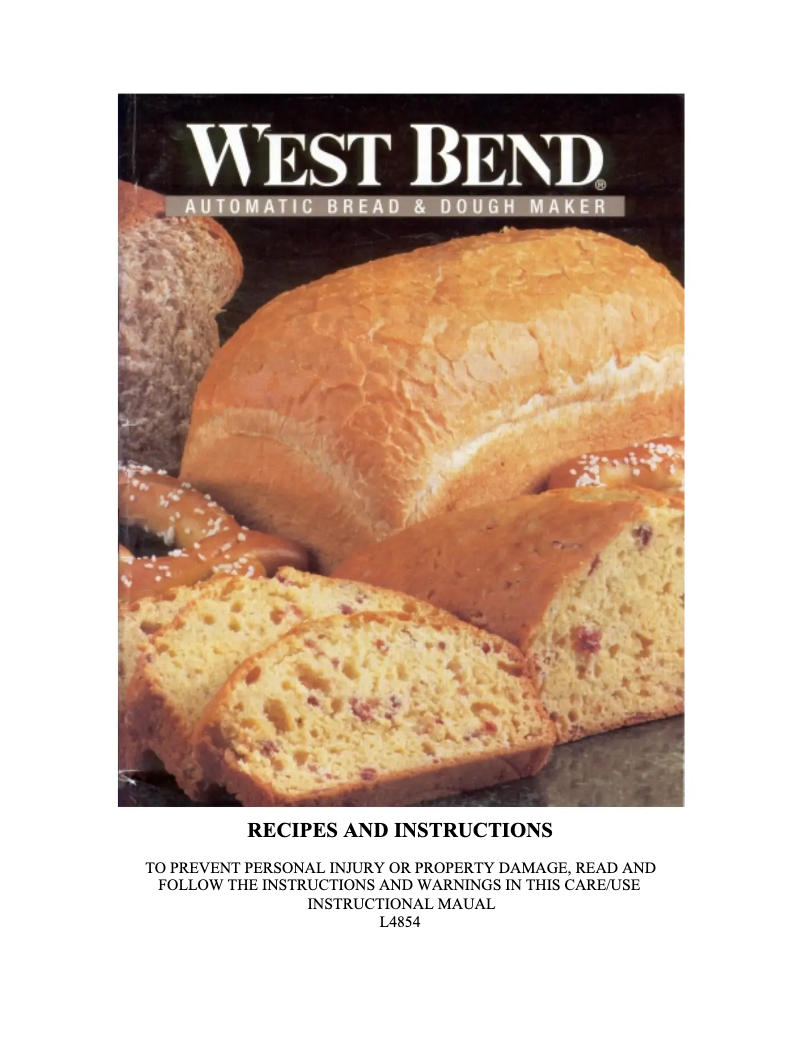 Page n°1 - Manuel utilisateur WestBend 41080