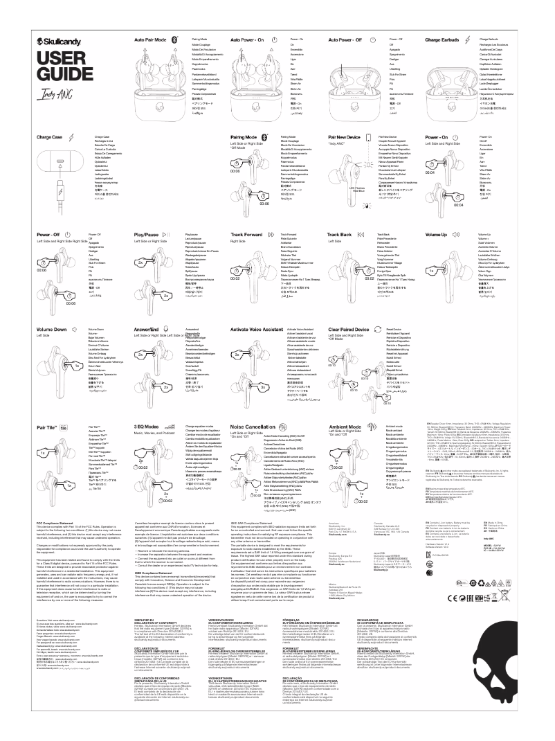 Page n°1 - Manuel utilisateur Skullcandy Indy ANC