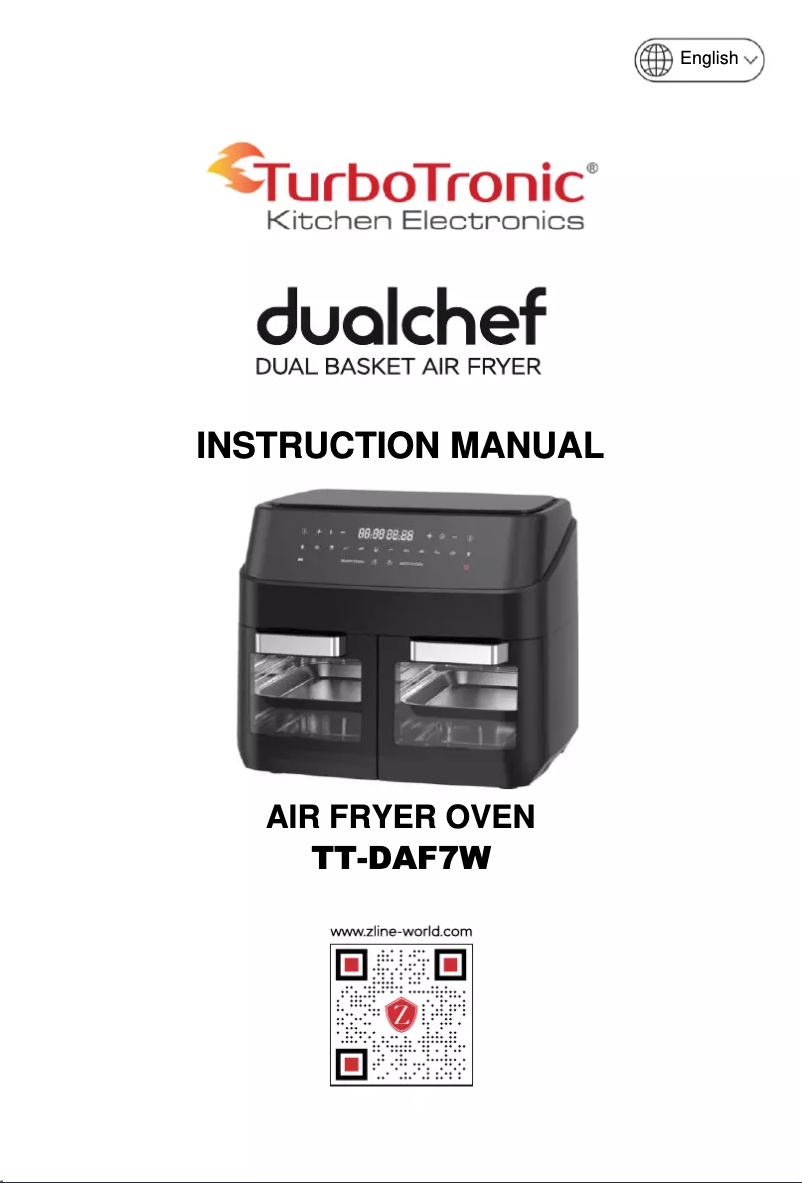 Page n°1 - Manuel utilisateur TurboTronic DualChef TT-DAF7W