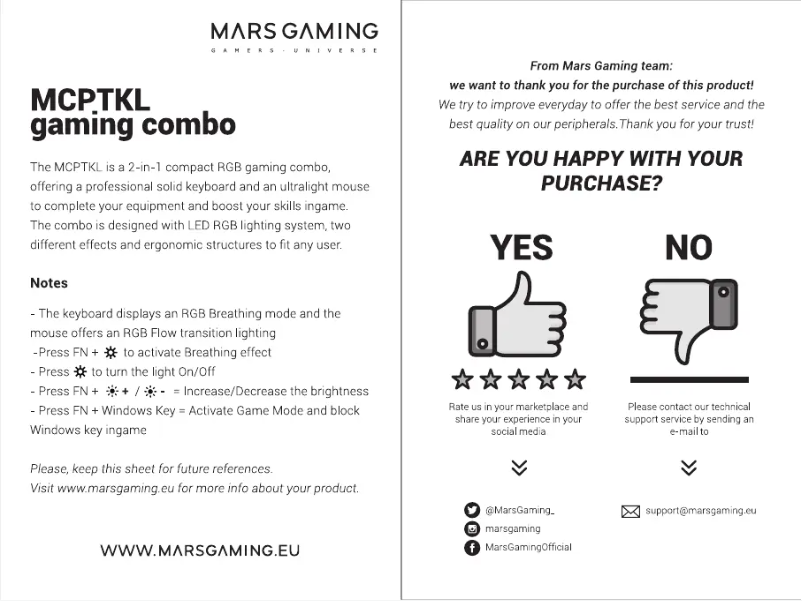 Image de la première page du manuel de l'appareil MCPTKL