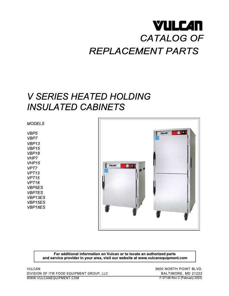 Page n°1 - Catalogue Vulcan VPT7