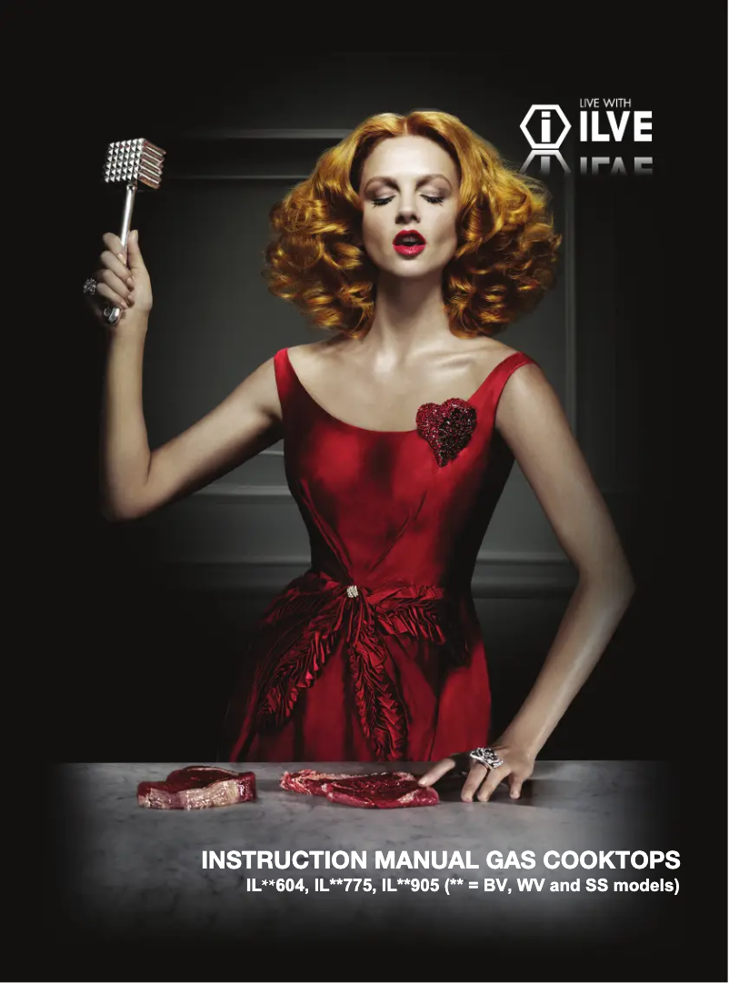 Page 1 de la notice Instructions / montage Ilve ILBV905