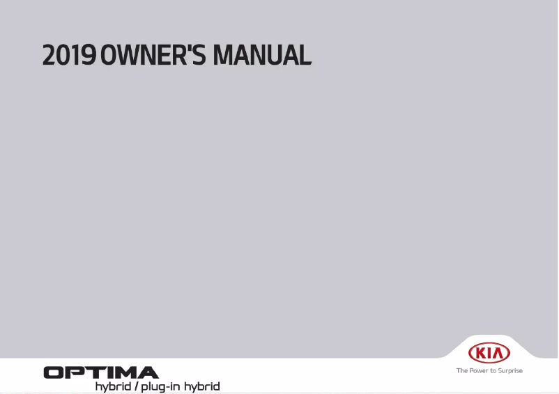 Image de la première page du manuel de l'appareil Optima Hybrid (2019)