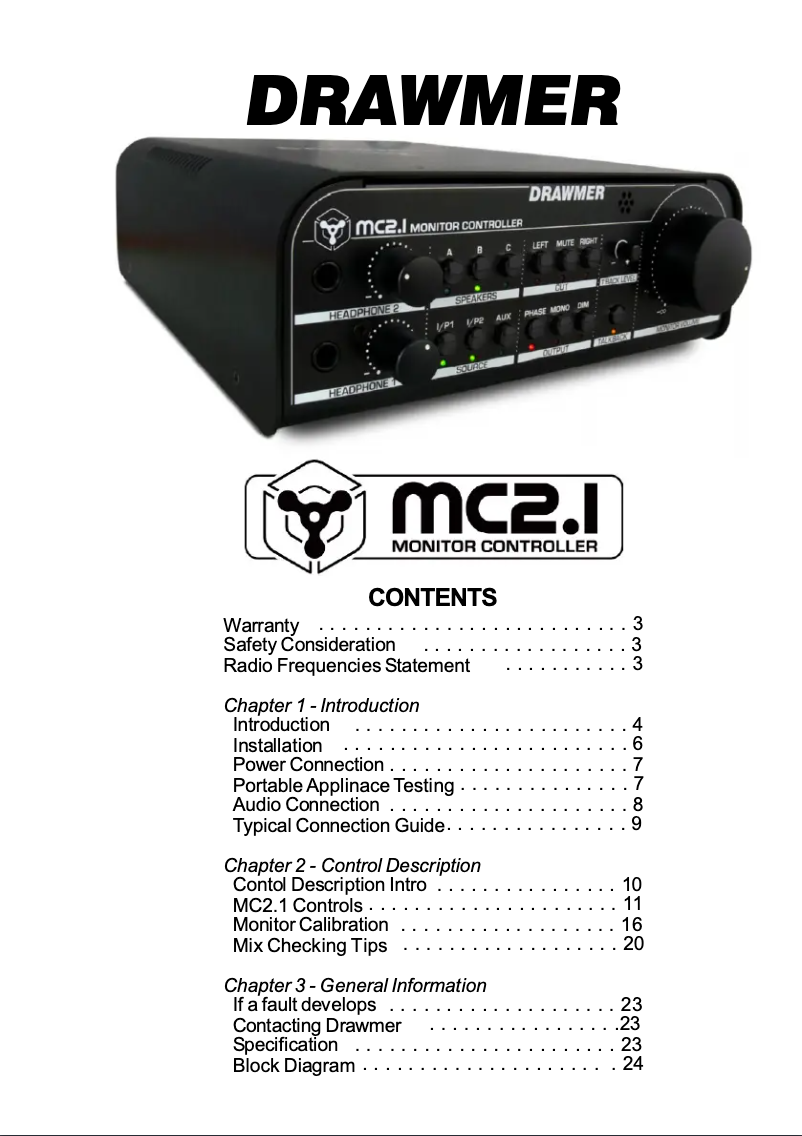 Image de la première page du manuel de l'appareil MC2.1