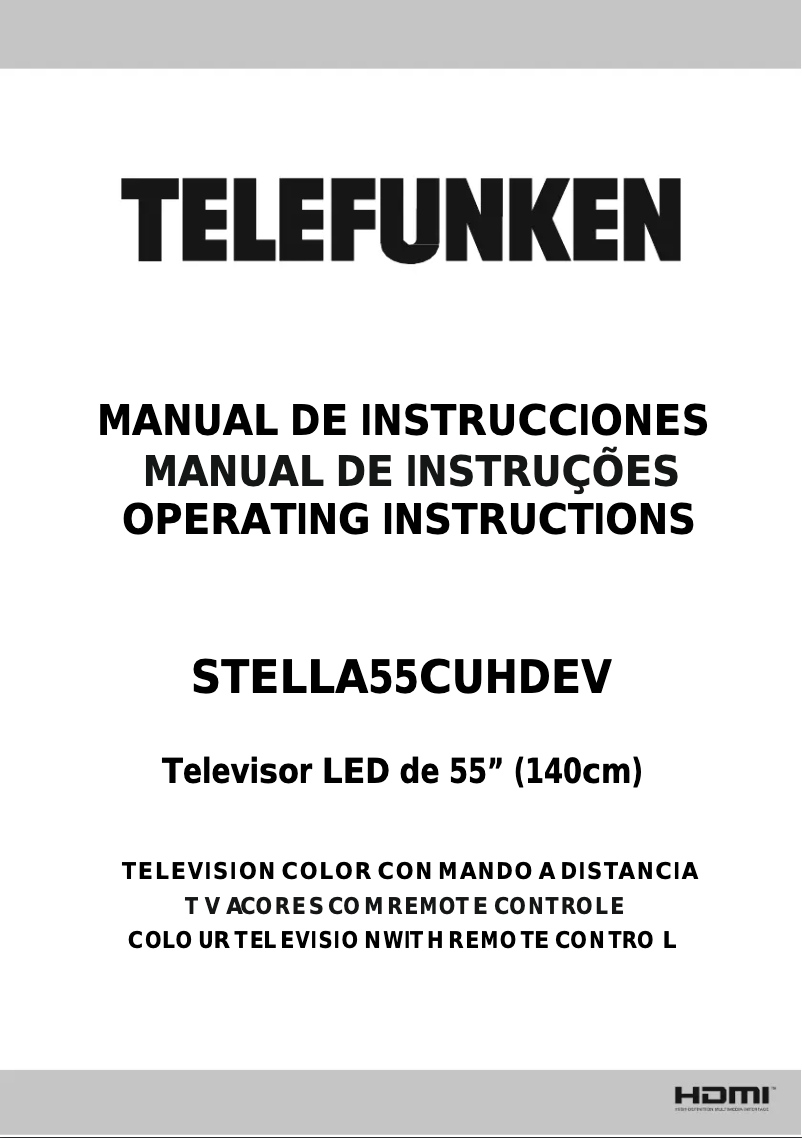 Image de la première page du manuel de l'appareil STELLA55CUHDEV