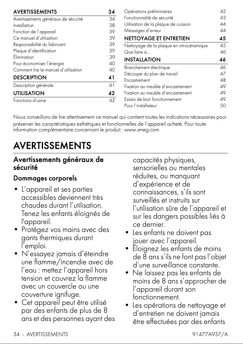 Image de la première page du manuel de l'appareil SI364FXM