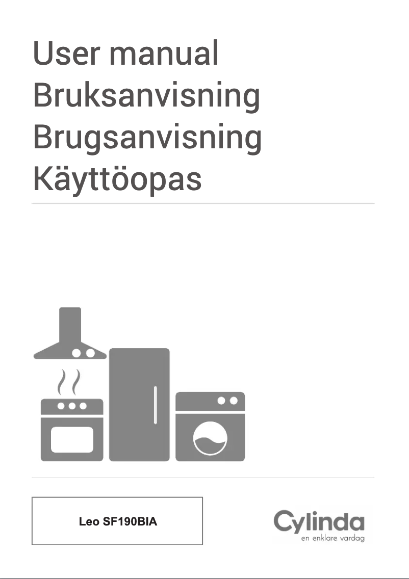 Image de la première page du manuel de l'appareil Leo SF190BIA