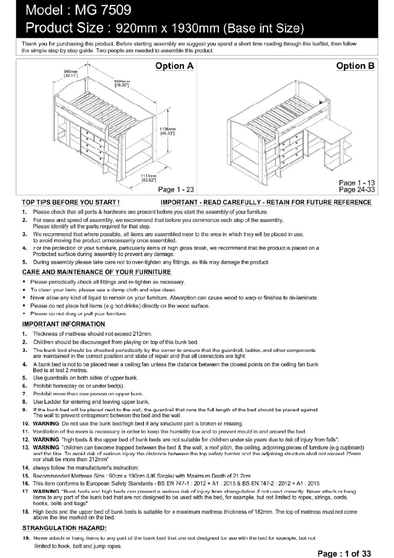 Página 1 del manual Manual de usuario Flintshire Frankie