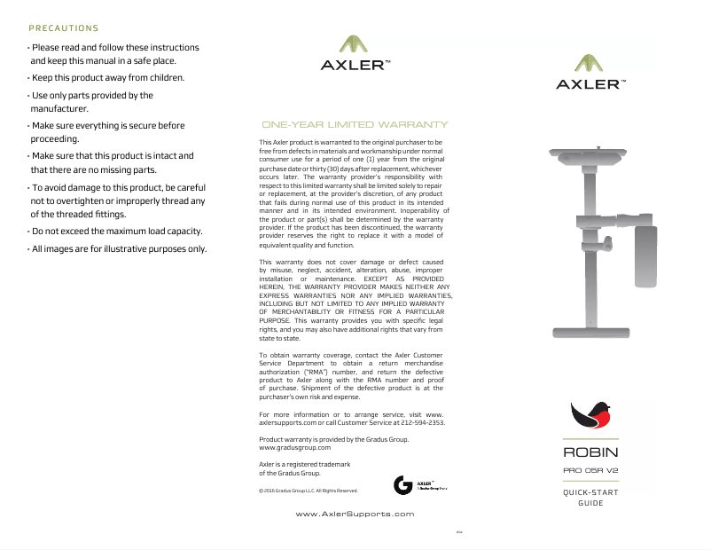 Imagen de la primera página del manual del dispositivo Robin 05R V2