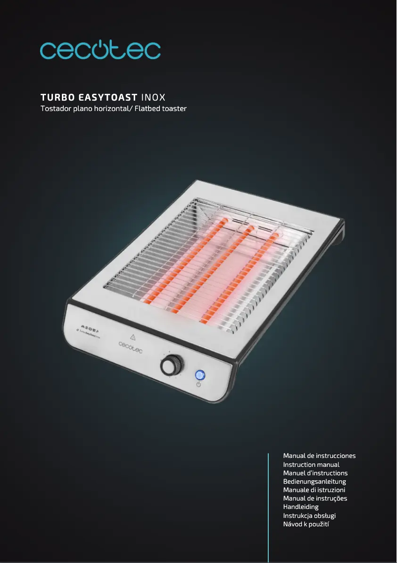 Page 1 de la notice Manuel utilisateur Cecotec Turbo EasyToast Inox