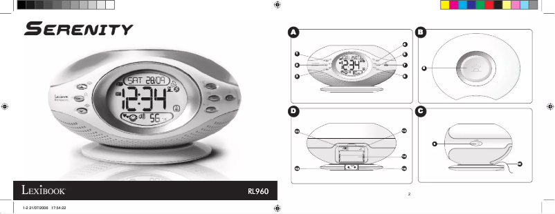 Page 1 de la notice Manuel utilisateur Lexibook Serenity RL960