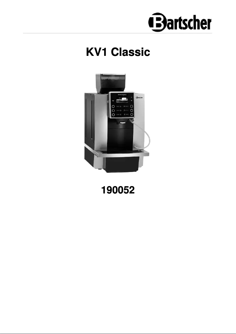 Image de la première page du manuel de l'appareil KV1 Classic