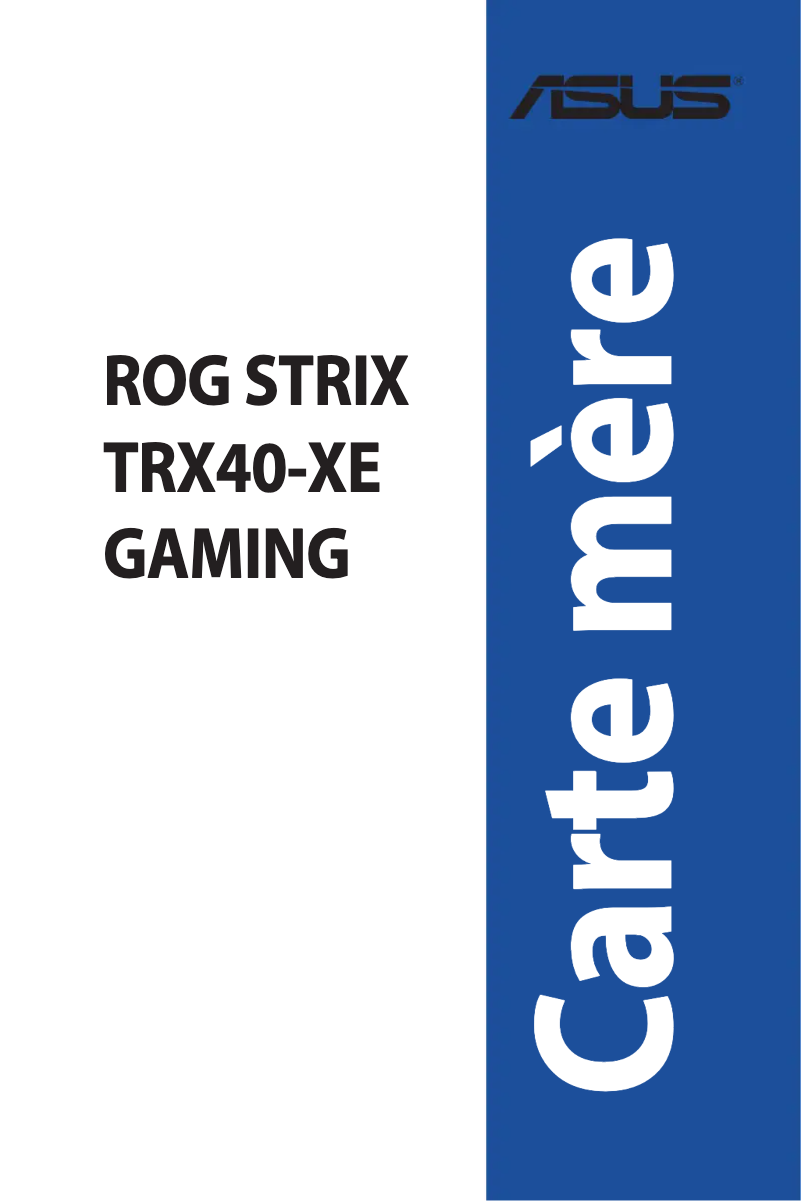 Page 1 de la notice Manuel utilisateur Asus Rog Strix TRX40-XE Gaming
