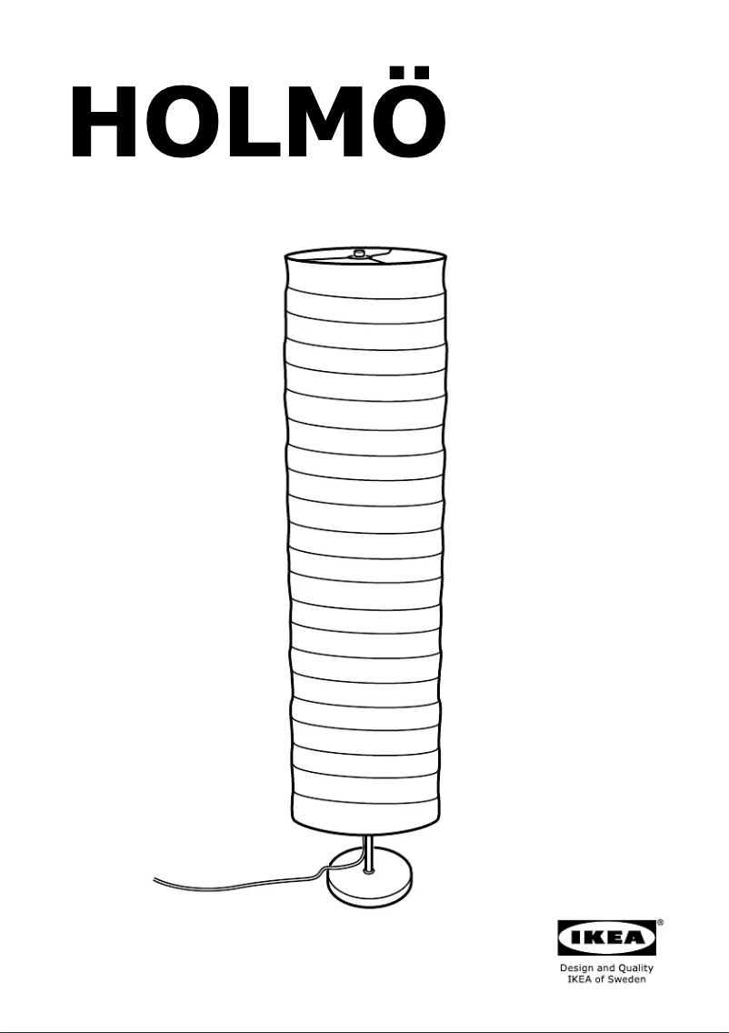 Page 1 de la notice Manuel utilisateur Ikea HOLMO