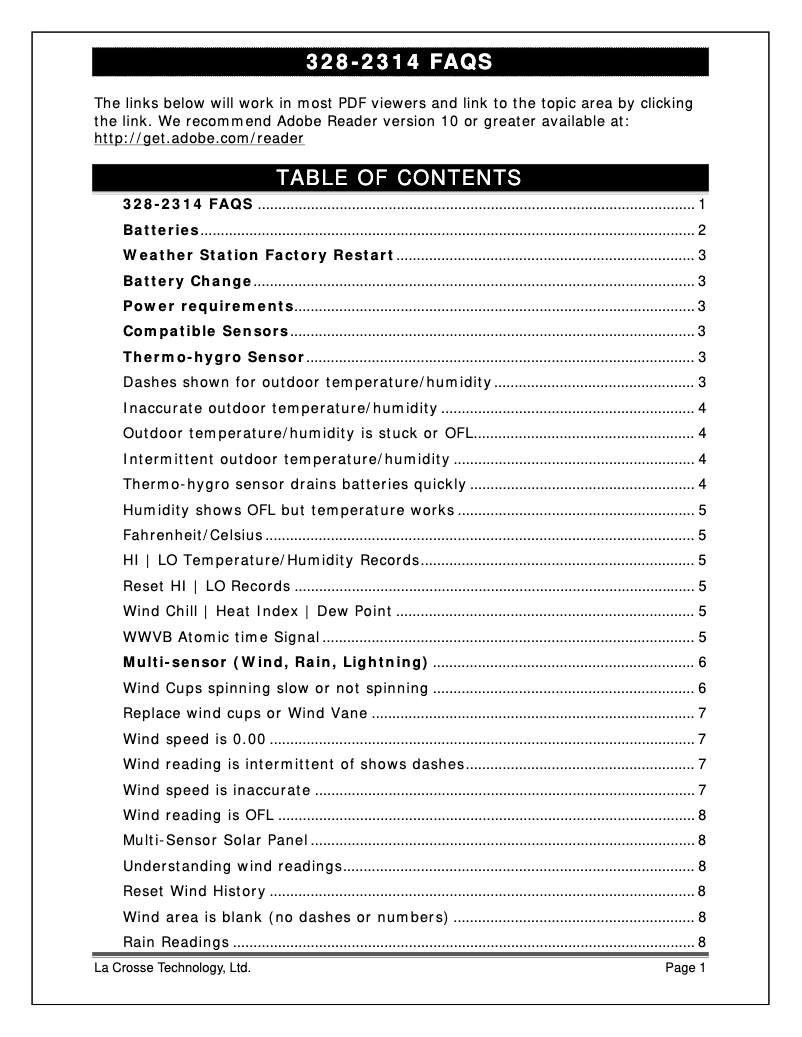 Image de la première page du manuel de l'appareil 328-2314