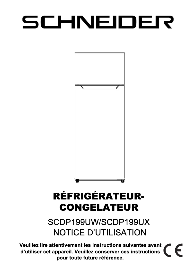 Page 1 de la notice Manuel utilisateur Schneider SCDP199U