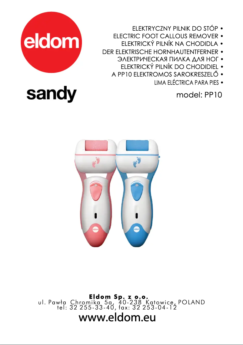 Image de la première page du manuel de l'appareil SANDY PP10