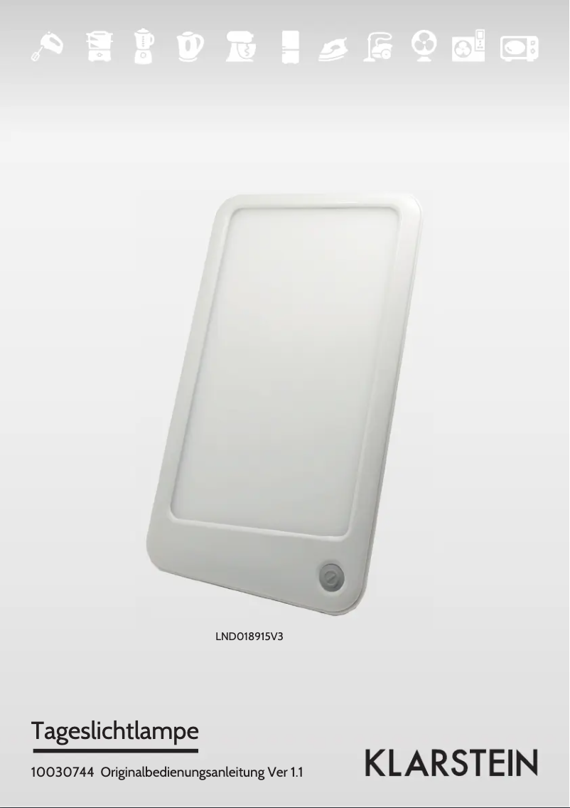 Image de la première page du manuel de l'appareil 10030744