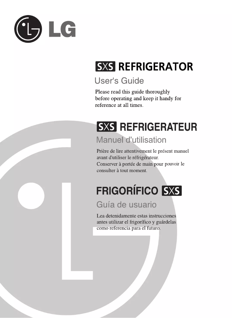 Page n°1 - Manuel utilisateur LG GR-B207RLQ