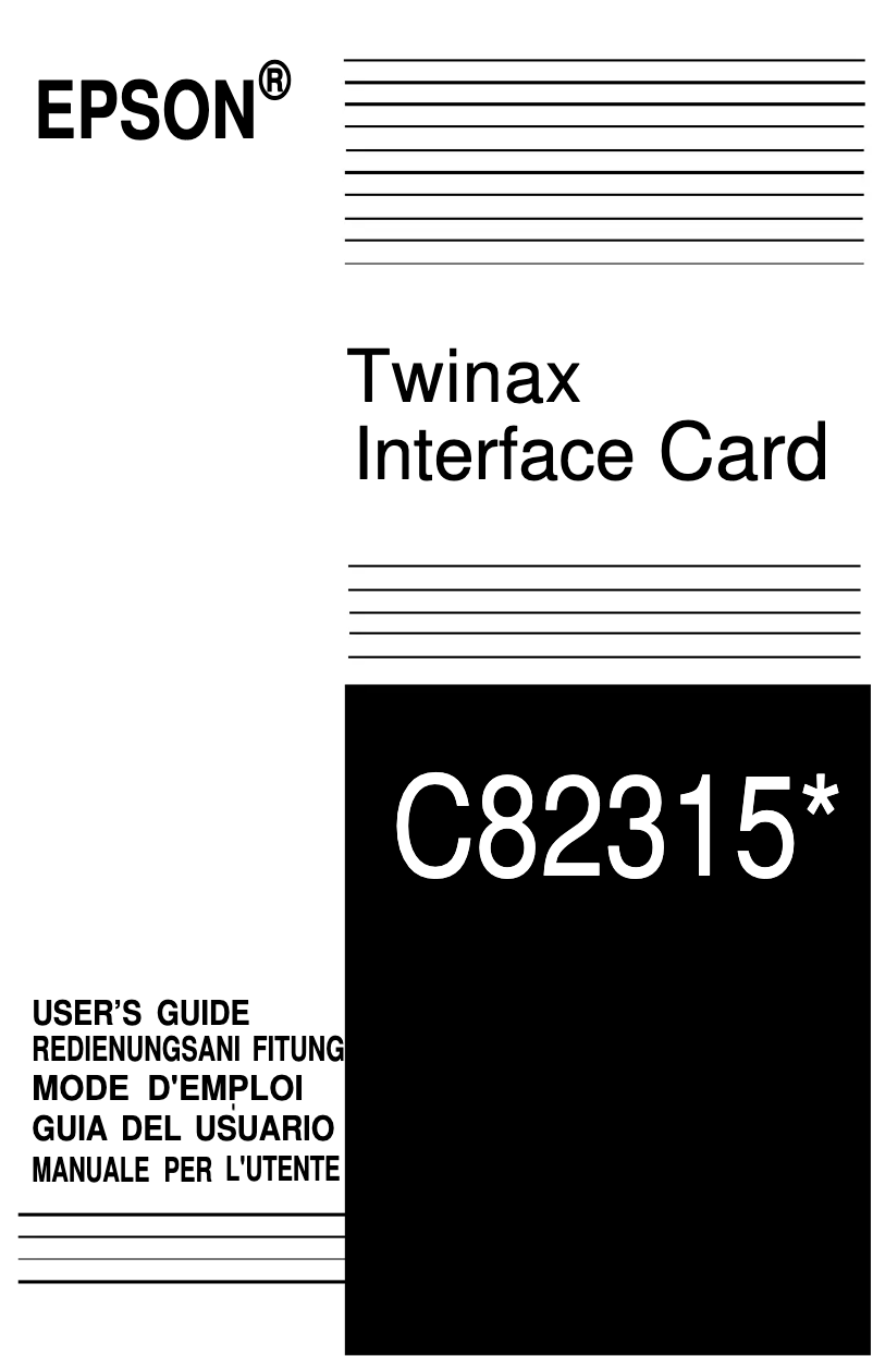 Page 1 de la notice Manuel utilisateur Epson C823151