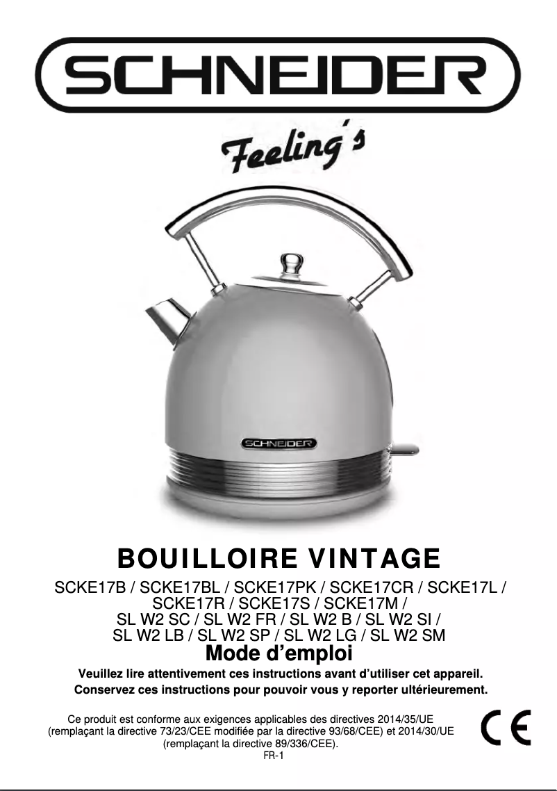 Página 1 del manual Manual de usuario Schneider SL W2 LB