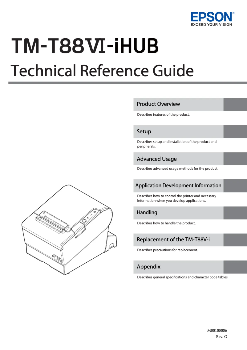 Page n°1 - Manuel utilisateur Epson TM-T88VI-iHub (751P1)