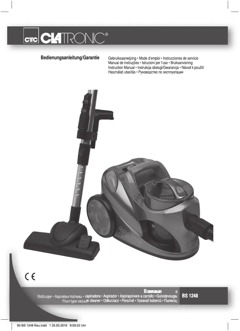 Page n°1 - Manuel utilisateur Clatronic BS 1248