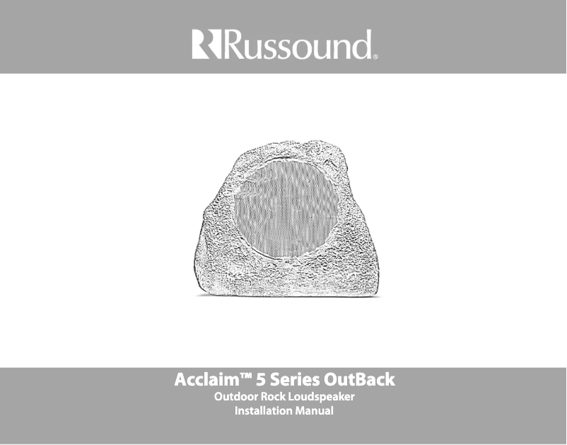 Page 1 de la notice Manuel utilisateur Russound 5R82W