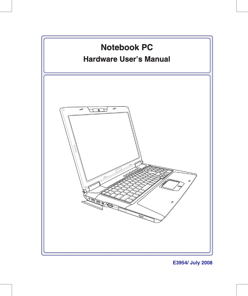 Image de la première page du manuel de l'appareil ROG G71G