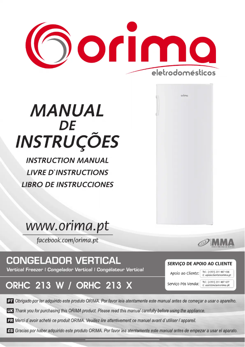 Image de la première page du manuel de l'appareil ORHC-213-X