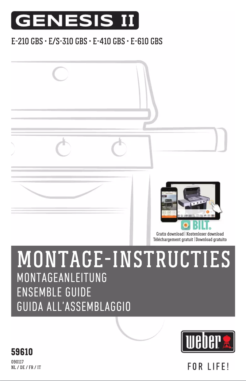 Page 1 de la notice Manuel utilisateur Weber Genesis II EX-315