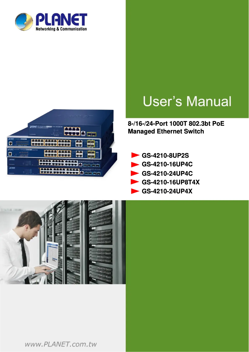 Page n°1 - Manuel utilisateur Planet GS-4210-24UP4X