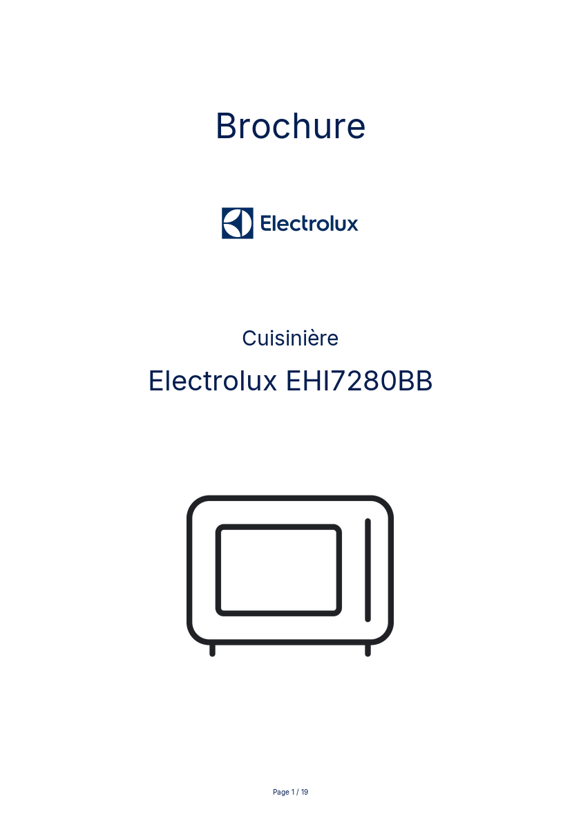 Page n°1 - Brochure Electrolux EHI7280BB