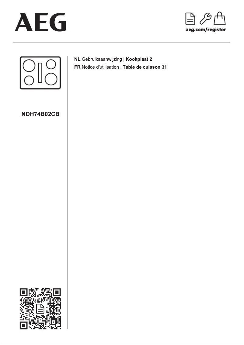 Page 1 de la notice Manuel utilisateur AEG NDH74B02CB