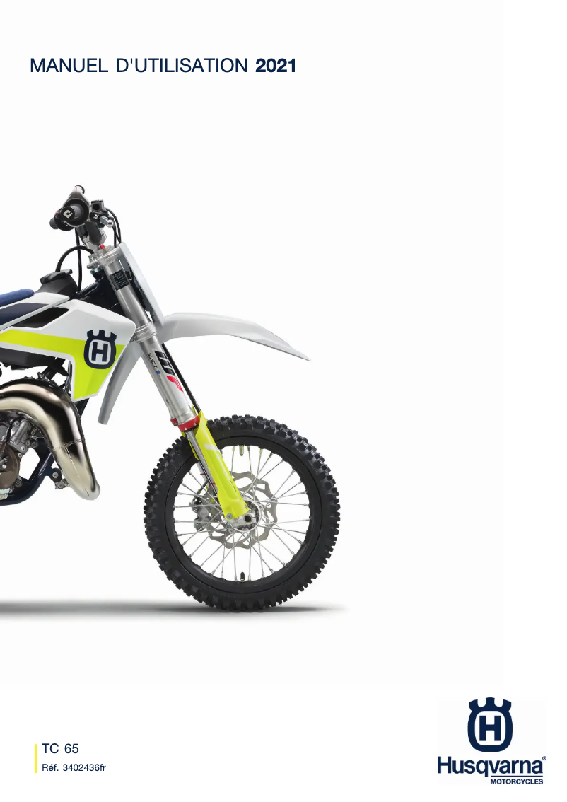 Page 1 de la notice Manuel utilisateur Husqvarna TC 65 (2021)